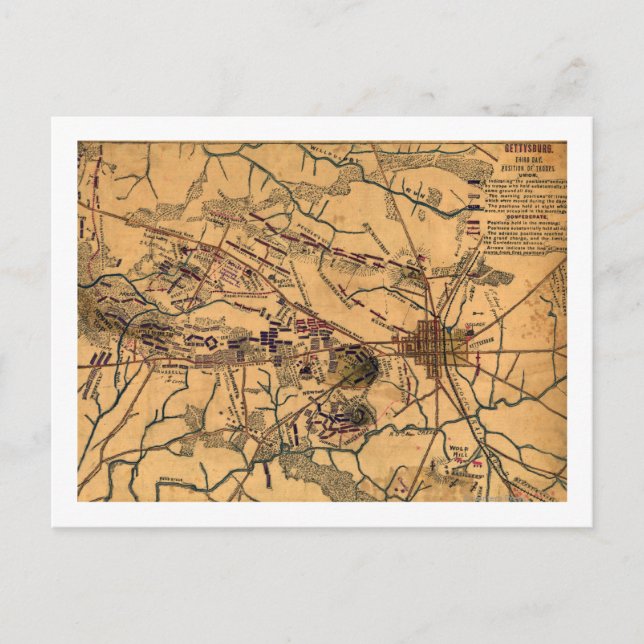 Schlacht von Gettysburg 14 Postkarte (Vorderseite)