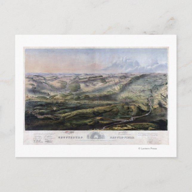 Schlacht von Gettysburg 2 Postkarte (Vorderseite)
