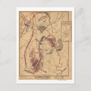 Schlacht von Gettysburg 4 Postkarte