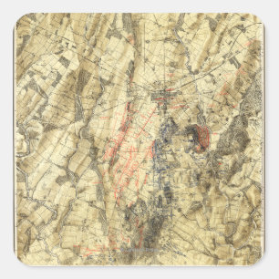 Schlacht von Gettysburg 5 Quadratischer Aufkleber