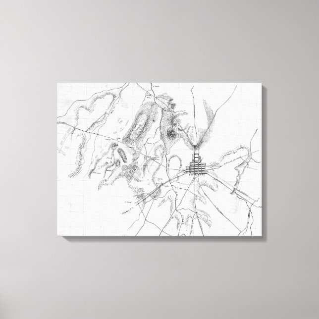 Schlacht von Gettysburg Leinwanddruck (Vorderseite)