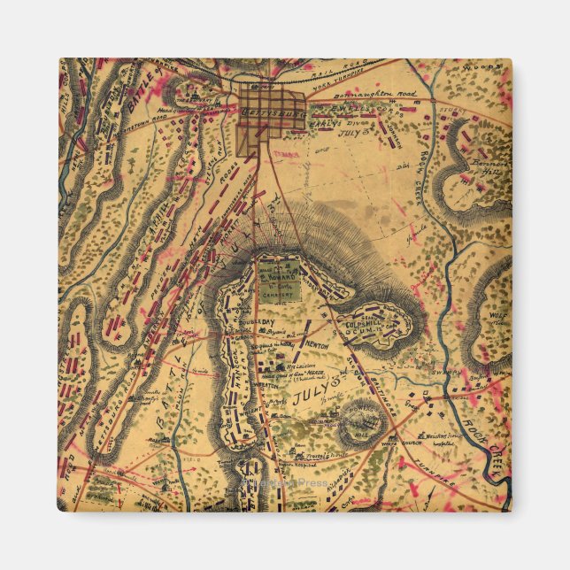 Schlacht von Gettysburg Magnet (Vorne)