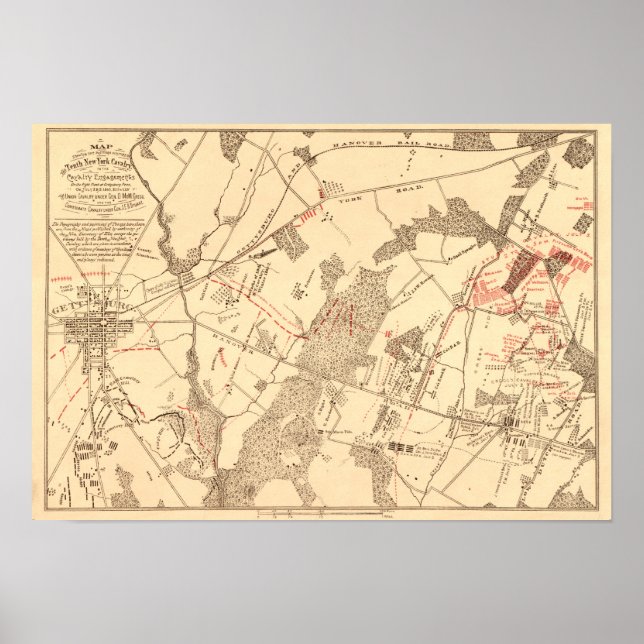 Schlacht von Gettysburg Poster (Vorne)