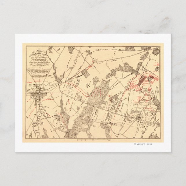 Schlacht von Gettysburg Postkarte (Vorderseite)