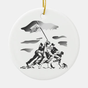 Schlacht von Iwo Jima Keramik Ornament