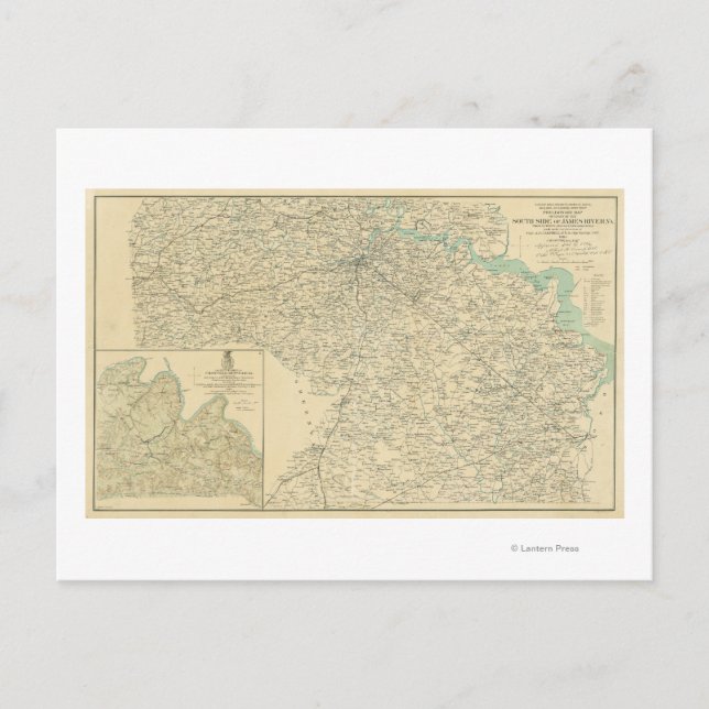 Schlacht von Kanzellorsville Postkarte (Vorderseite)