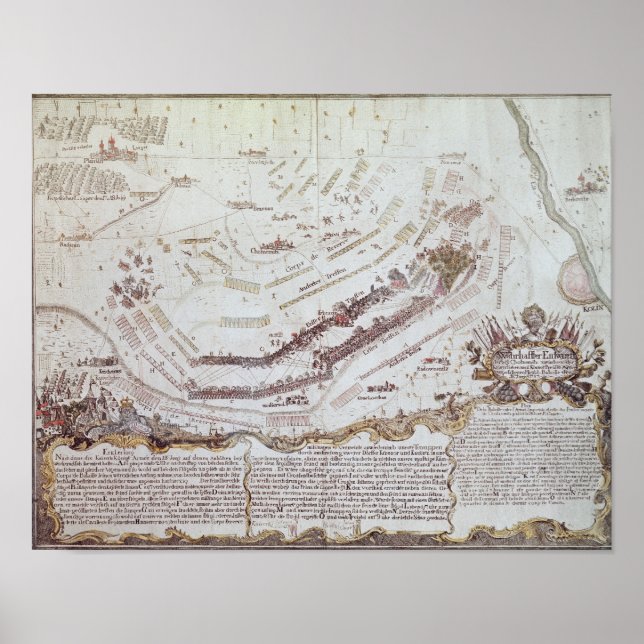 Schlacht von Kolin in Böhmen, 18. August 1757 Poster (Vorne)