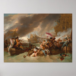 Schlacht von La Hogue - Benjamin West Fine Art Pos Poster