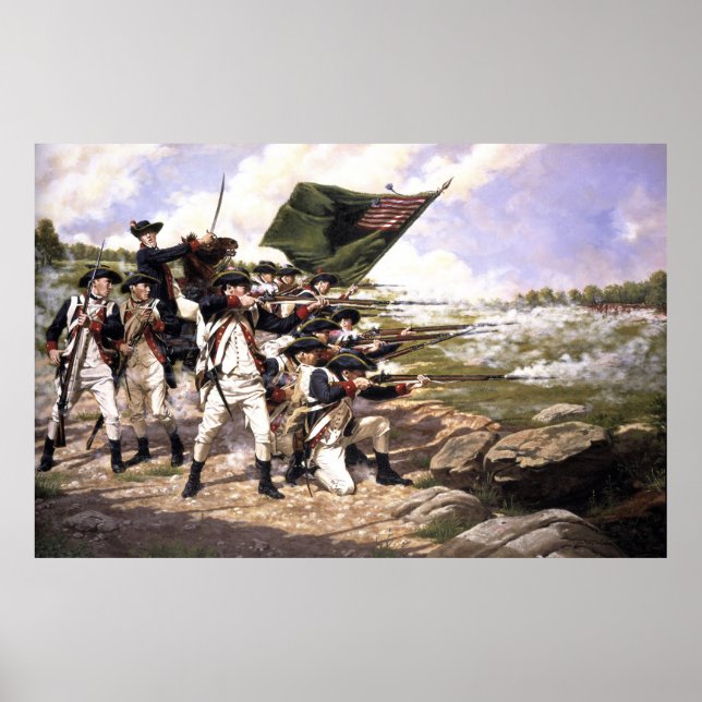 Schlacht von Long Island durch Domenick D'Andrea P Poster (Vorne)