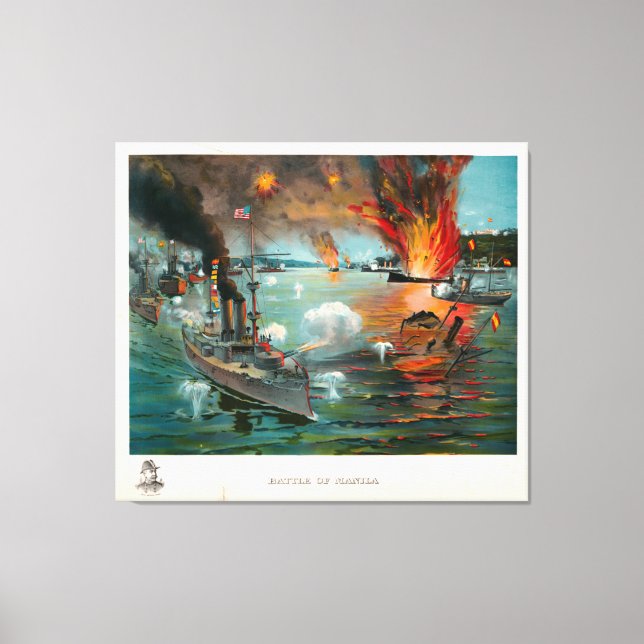 Schlacht von Manila (1898) Leinwanddruck (Vorderseite)