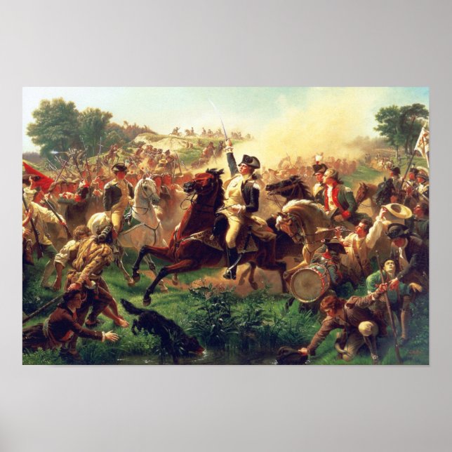 Schlacht von Monmouth durch Emanuel Leutze Poster (Vorne)