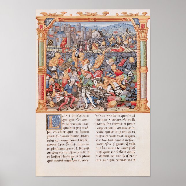 Schlacht von Nancy im Jahr 1477 Poster (Vorne)