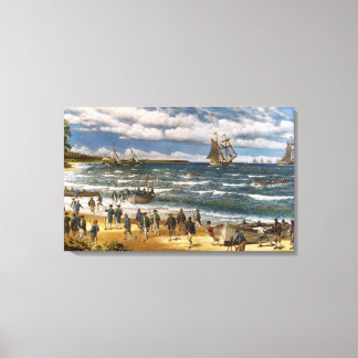 Schlacht von Nassau, Leinwand Art Print