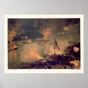 Schlacht von Port Hudson durch L. Prang & Company Poster