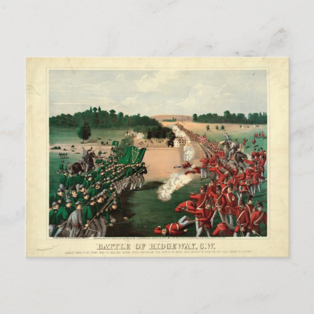 Schlacht von Ridgeway (c1869) Postkarte (Vorderseite)