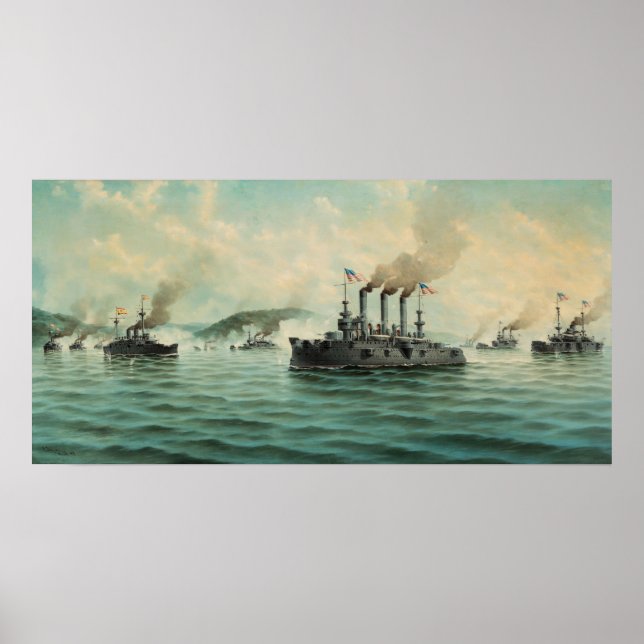 Schlacht von Santiago, Kuba Poster (Vorne)