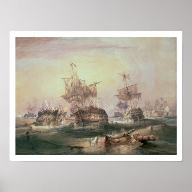 Schlacht von Trafalgar, 21. Oktober 1805 Poster (Vorne)