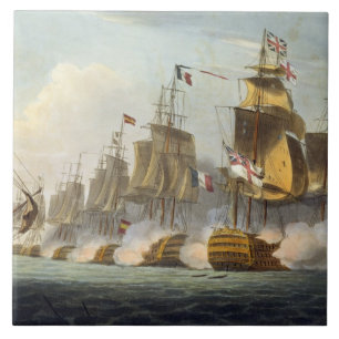 Schlacht von Trafalgar am 21. Oktober 1805 von ' Fliese