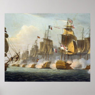 Schlacht von Trafalgar am 21. Oktober 1805 von ' Poster