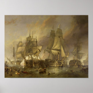 Schlacht von Trafalgar Poster W C Stanfield 1836