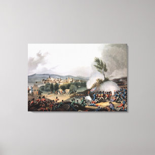 Schlacht von Vittoria, geätzt von I. Clark Leinwanddruck