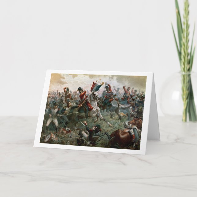 Schlacht von Waterloo, 18. Juni 1815, 1898 (Farbe  Karte (Vorderseite)