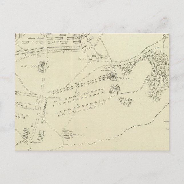 Schlacht von Waterloo in Belgien Postkarte (Vorderseite)