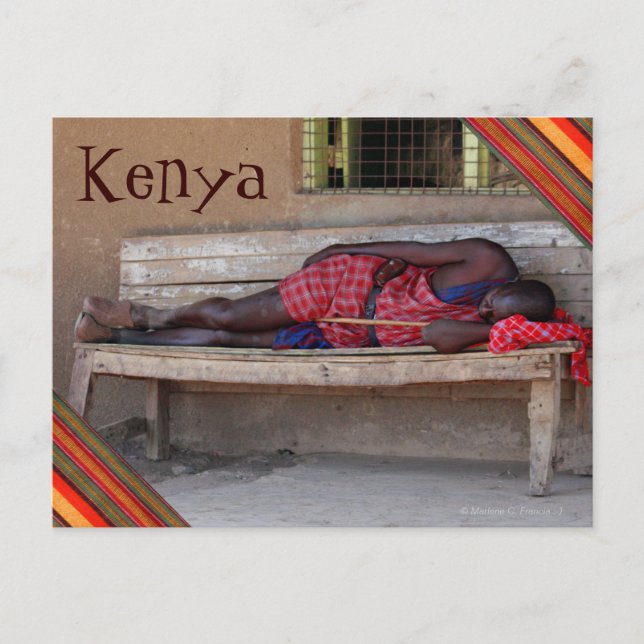 Schlachten Masai Moran Kenya Post Card Postkarte (Vorderseite)