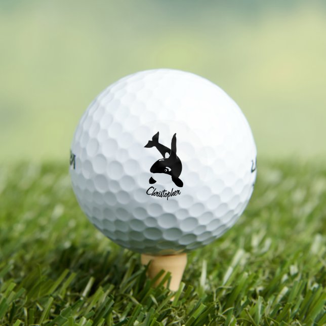 Schlachterwal-Design personalisiert Golfball (Insitu T-Shirt)