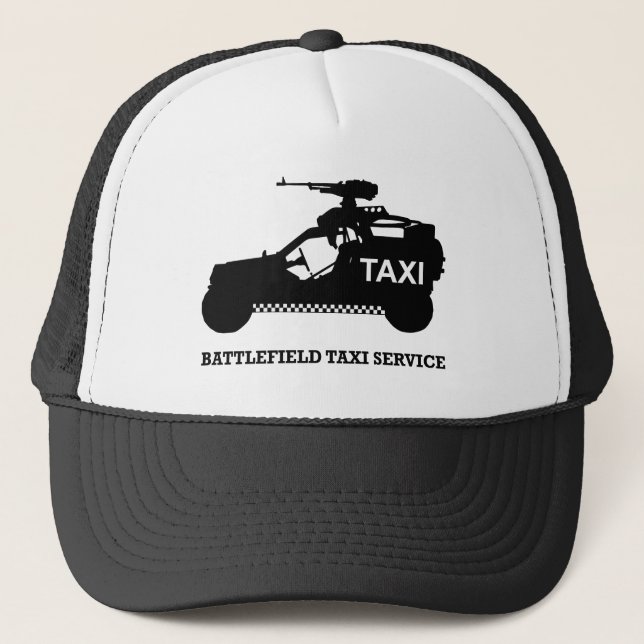 Schlachtfeld-Taxi-Service-Hut Truckerkappe (Vorderseite)