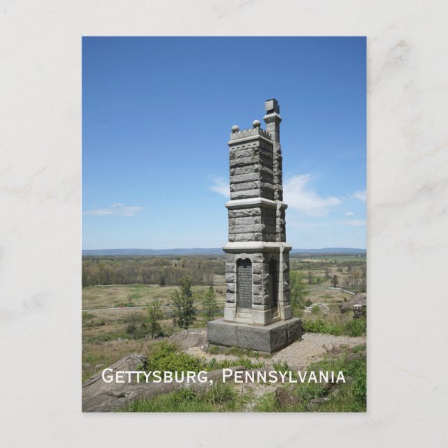 Schlachtfeld von Gettysburg in Pennsylvania Postkarte (Vorderseite)
