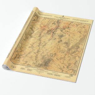 Schlachtfeld von Gettysburg-Karte durch John Geschenkpapier