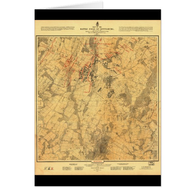 Schlachtfeld von Gettysburg Karte von John Bacheld (Vorne)