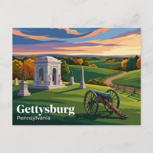 Schlachtfeld von Gettysburg USA Postkarte