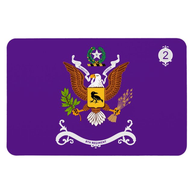 Schlachtfeldflagge des 2. Bataillons 8. Regiment Magnet (Horizontal)