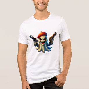 Schlachtfertiges Ghost-T-Shirt - Gewächter Cartoon Tri-Blend Shirt