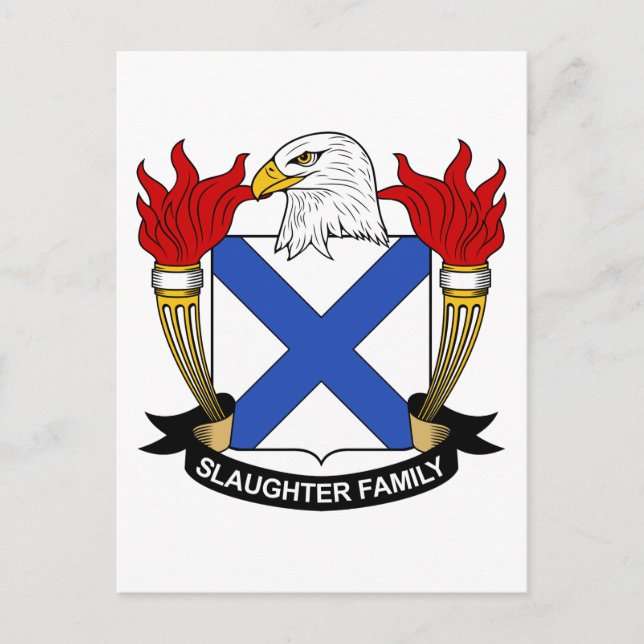 Schlachthof-Familienwappen Postkarte (Vorderseite)