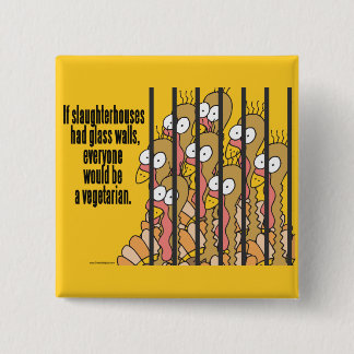Schlachthöfe - Vegetarisch, Vegan Button