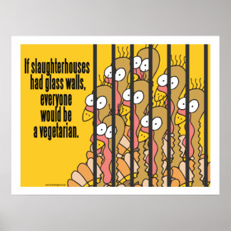 Schlachthöfe - vegetarisch, Vegan Poster