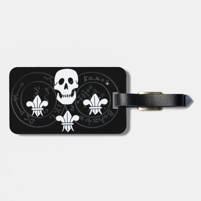 SCHLACHTKARTEN FÜR SKULL- UND FLEUR-DE-LISE/PIRATE GEPÄCKANHÄNGER (Rückseite horizontal)