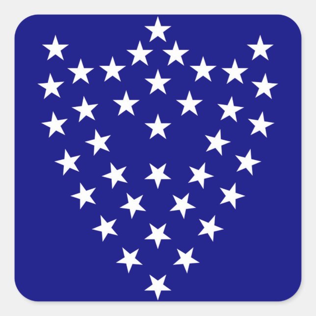 Schlachtkleber von General Sherman (Quadrat) Quadratischer Aufkleber (Vorderseite)