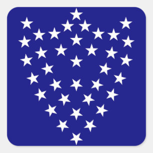 Schlachtkleber von General Sherman (Quadrat) Quadratischer Aufkleber