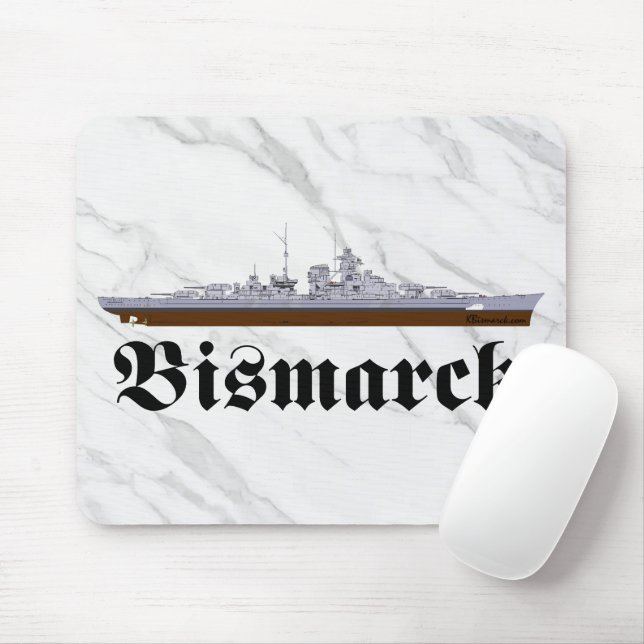 Schlachtschiff Bismarck Mauspad (Mit Mouse)
