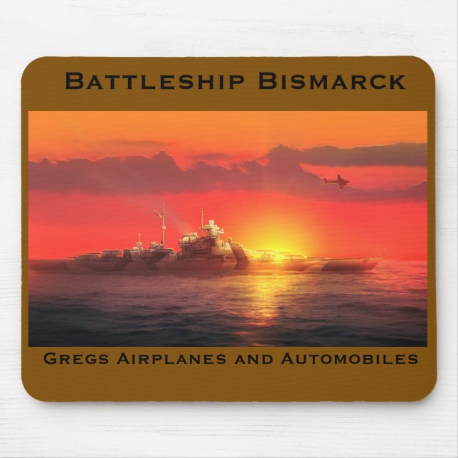 Schlachtschiff Bismarck-Mauspad Mousepad (Vorne)