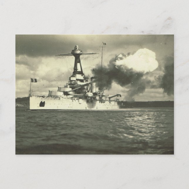 Schlachtschiff der Bretagne-Klasse, Baujahr 1913 Postkarte (Vorderseite)