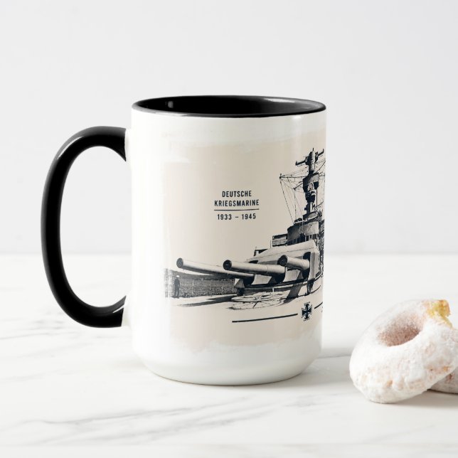 Schlachtschiff Deutschland Tasse (Mit Donut)