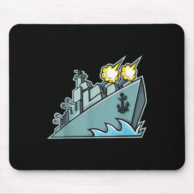 Schlachtschiff-Frachtschiff Grafik Mousepad (Vorne)