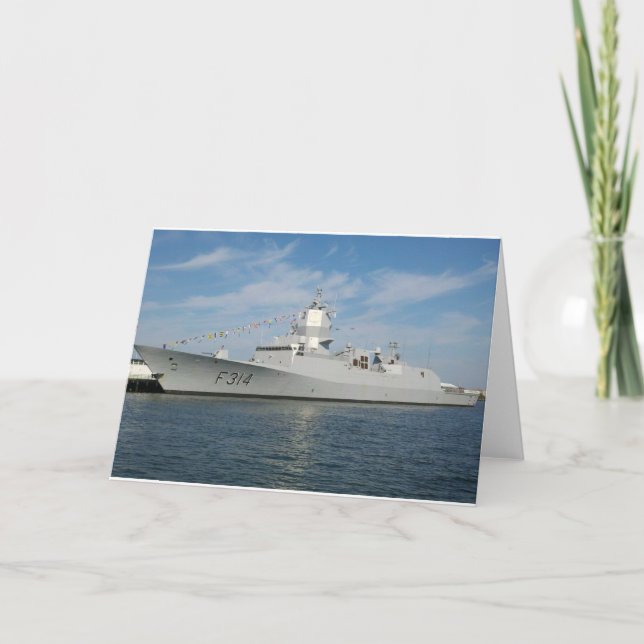 Schlachtschiff in Boston Harbour Grußkarte Karte (Vorderseite)