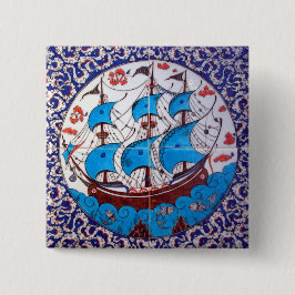 Schlachtschiff-Muster/Fliesen-Kunst Button
