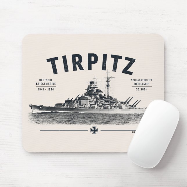 Schlachtschiff Tirpitz Mauspad (Mit Mouse)